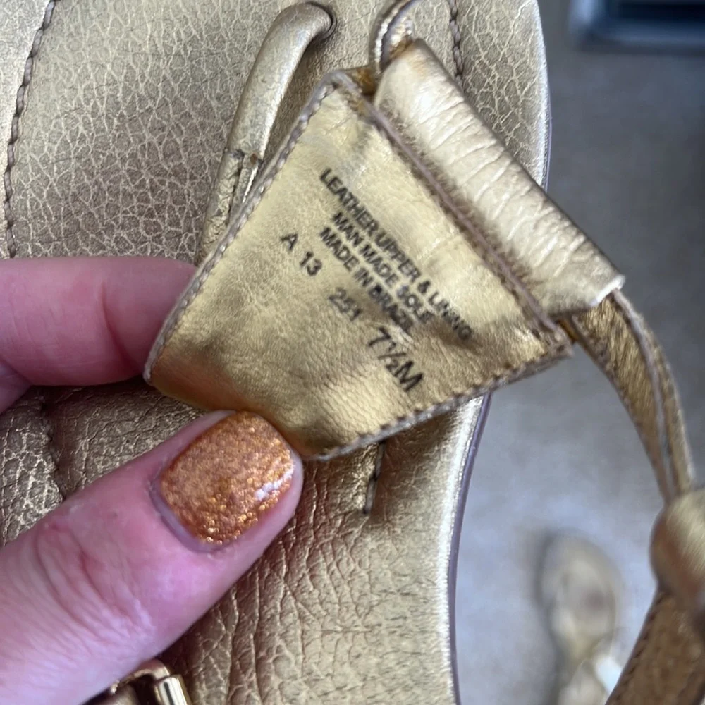 Tory Burch Gold Sandals size 7.5 - Picture 5 of 5